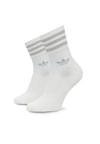 Adidas - adidas Zestaw 2 par wysokich skarpet damskich Glt Crew HC9561 Biały. Kolor: biały. Materiał: bawełna, materiał