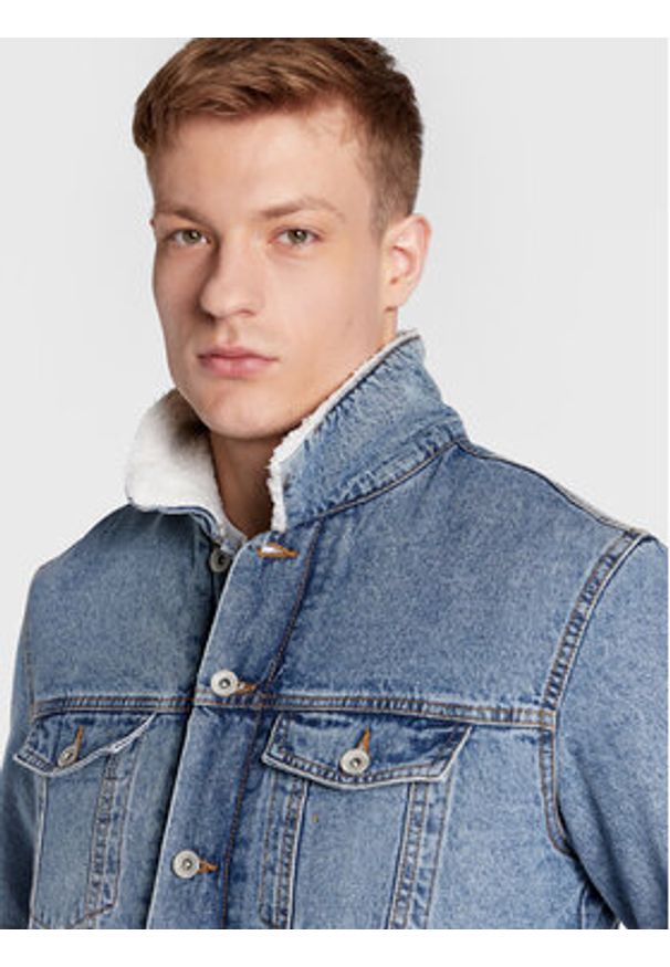 Redefined Rebel Kurtka jeansowa Raven 215116 Niebieski Regular Fit. Kolor: niebieski. Materiał: bawełna, jeans