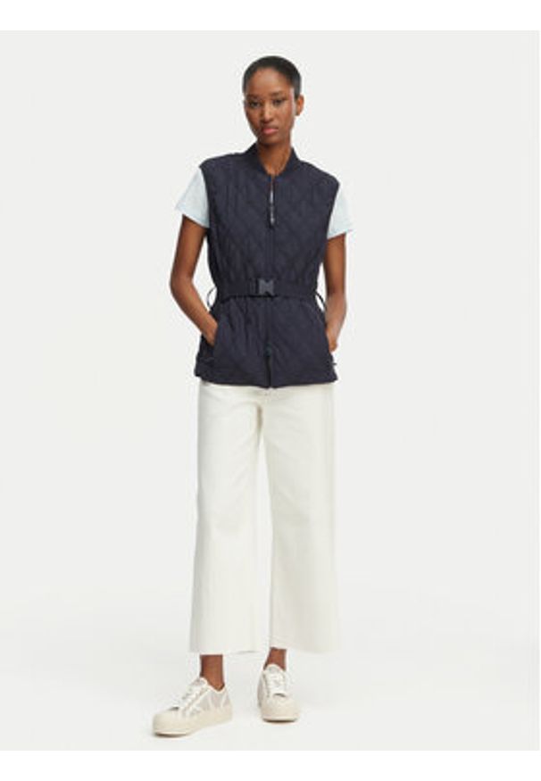 Guess Bezrękawnik W6GL01 W1400 Granatowy Regular Fit. Kolor: niebieski. Materiał: syntetyk. Długość rękawa: bez rękawów