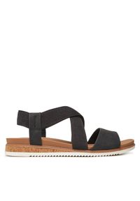skechers - Skechers Sandały BOBS Desert Kiss Low 114705/BLK Czarny. Kolor: czarny. Materiał: materiał