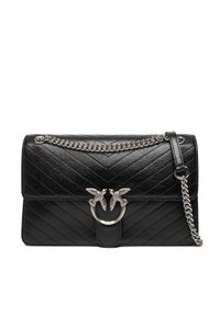 Pinko - PINKO Torebka Love One Light Classic AI 25-26 PLTT 106174 A2JC Czarny. Kolor: czarny. Materiał: skórzane