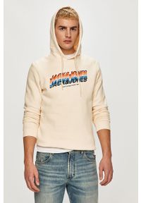 Jack & Jones - Bluza. Okazja: na co dzień. Typ kołnierza: kaptur. Materiał: bawełna, poliester, dzianina. Wzór: nadruk. Styl: casual #1