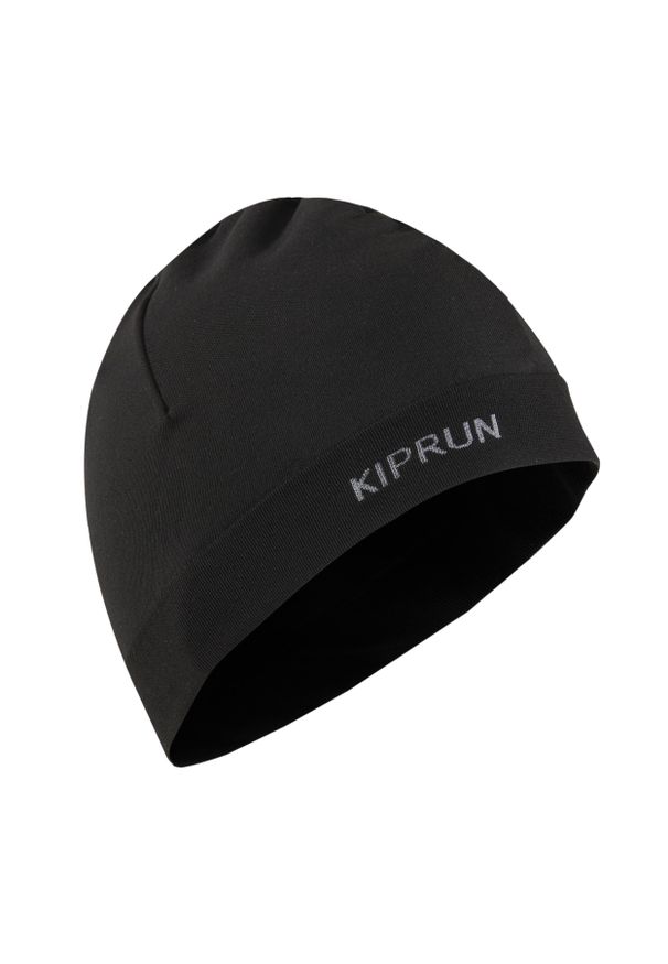 KIPRUN - Czapka do biegania Kiprun seamless. Kolor: czarny. Materiał: materiał, poliester, elastan, poliamid. Styl: sportowy