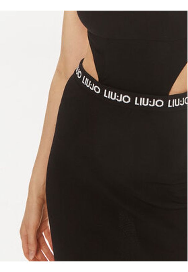 Liu Jo Spódnica ołówkowa Ecs Gonna Maglia Lon TA4224 MS36L Czarny Slim Fit. Kolor: czarny. Materiał: wiskoza