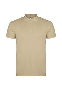 ROLY - Męska Koszulka Polo Star. Typ kołnierza: polo. Kolor: beżowy #1