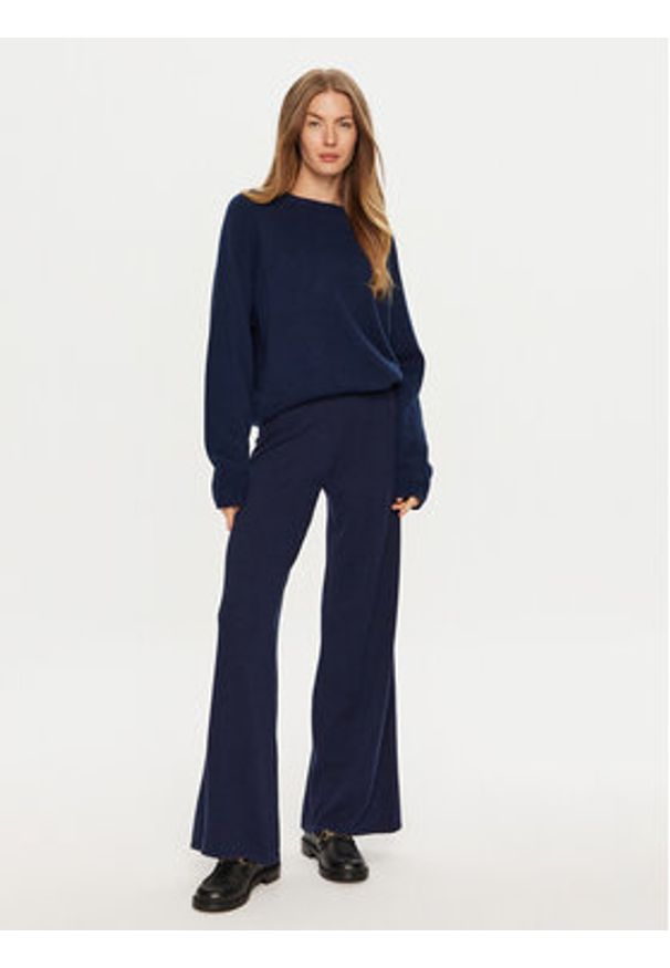 ViCOLO Sweter 77012S Granatowy Regular Fit. Kolor: niebieski. Materiał: kaszmir