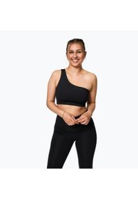 GIRLFRIEND COLLECTIVE - Biustonosz Girlfriend Collective Bianca One Shoulder. Kolor: czarny. Sport: fitness #1