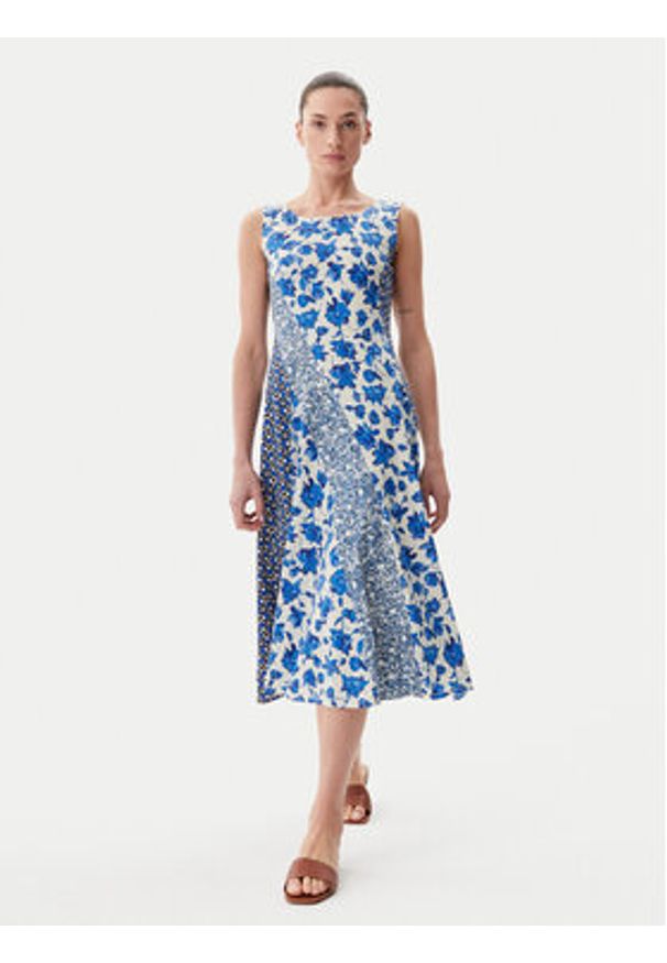 Weekend Max Mara Sukienka letnia Cubano 2515621062 Niebieski Relaxed Fit. Kolor: niebieski. Materiał: bawełna. Sezon: lato