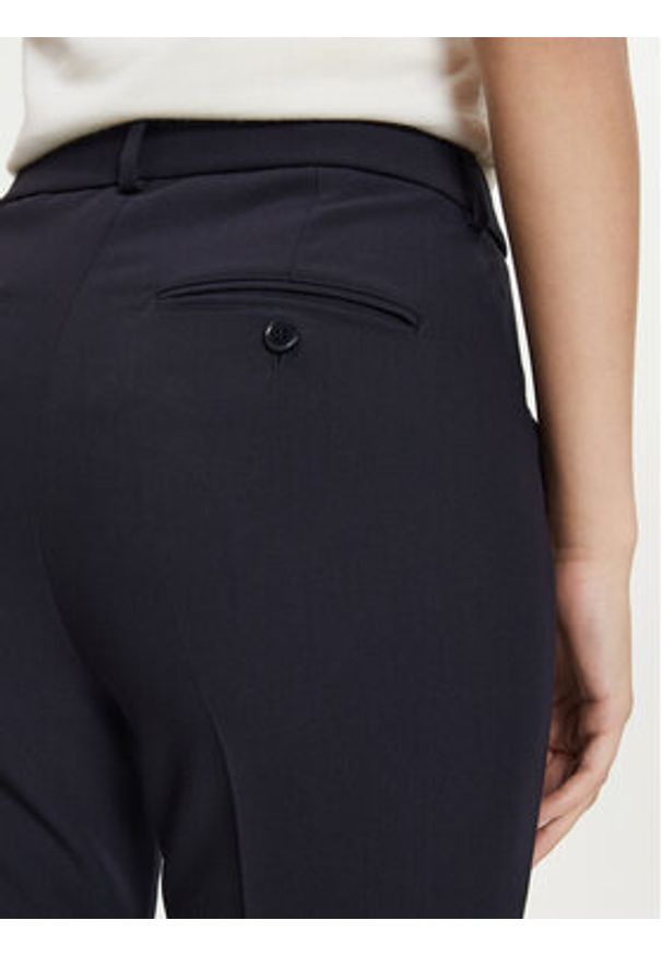 Weekend Max Mara Spodnie damskie Freda 2425136031 Granatowy Regular Fit. Kolor: niebieski. Materiał: syntetyk