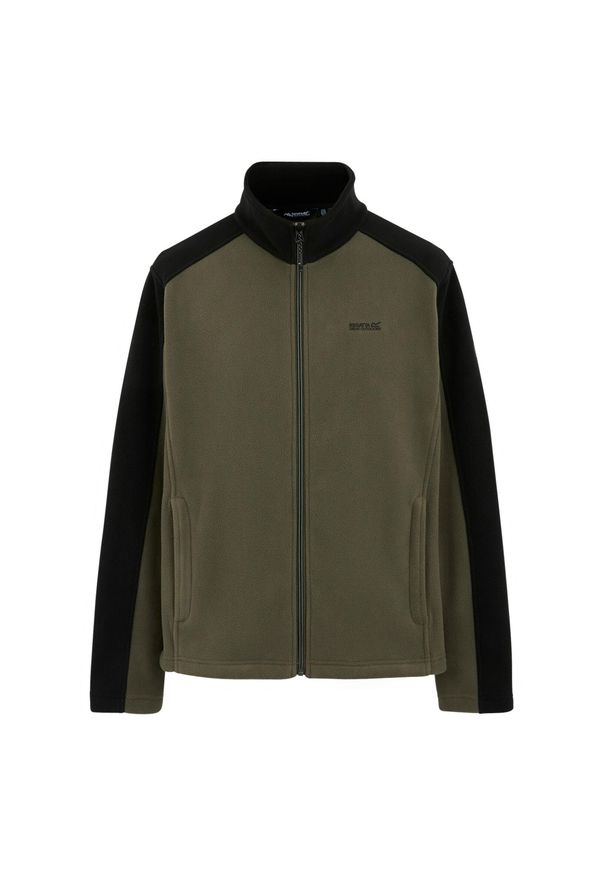 Regatta - Męski Polar Z Suwakiem Hedman II. Kolor: czarny, wielokolorowy, zielony. Materiał: polar. Sezon: zima. Sport: turystyka piesza