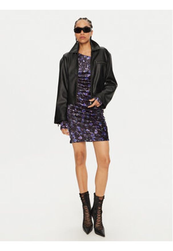 Patrizia Pepe Sukienka koktajlowa 2A2821 J229 Czarny Regular Fit. Kolor: czarny. Materiał: syntetyk. Styl: wizytowy