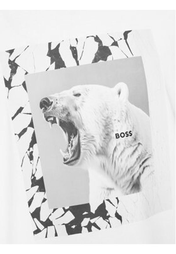 BOSS T-Shirt Lupo 50554615 Biały Regular Fit. Kolor: biały. Materiał: bawełna