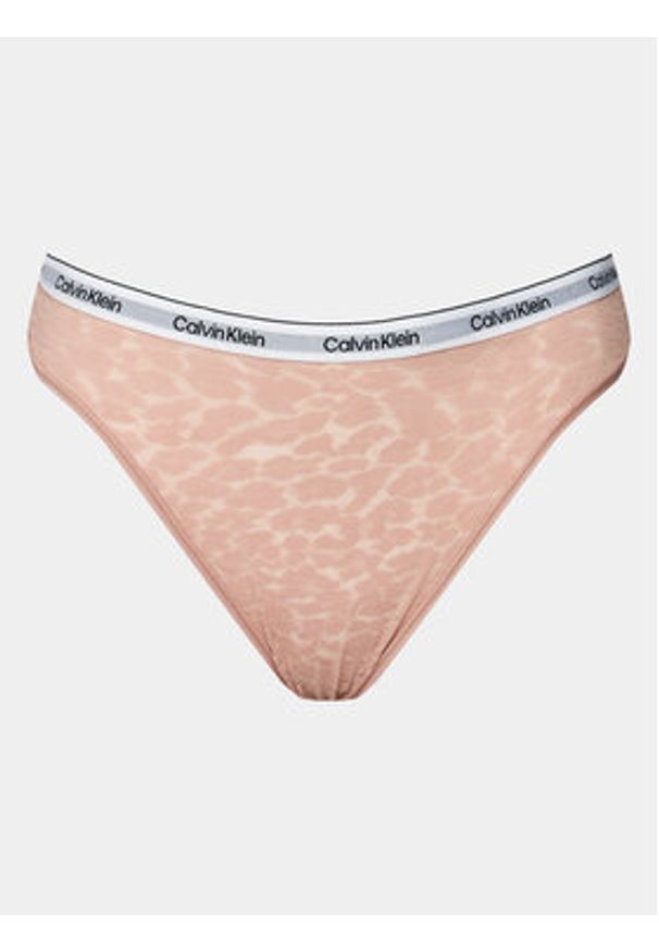 Calvin Klein Underwear Stringi 000QD5051E Różowy. Kolor: różowy. Materiał: syntetyk