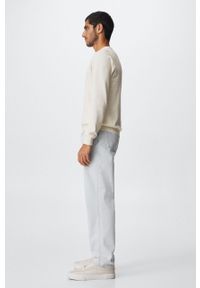 Mango Man sweter Ten męski kolor biały lekki. Okazja: na co dzień. Kolor: biały. Materiał: włókno. Długość rękawa: długi rękaw. Długość: długie. Styl: casual #6