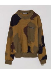 PALM ANGELS - Sweter w moro. Kolor: brązowy. Materiał: dzianina. Długość rękawa: długi rękaw. Długość: długie. Wzór: moro