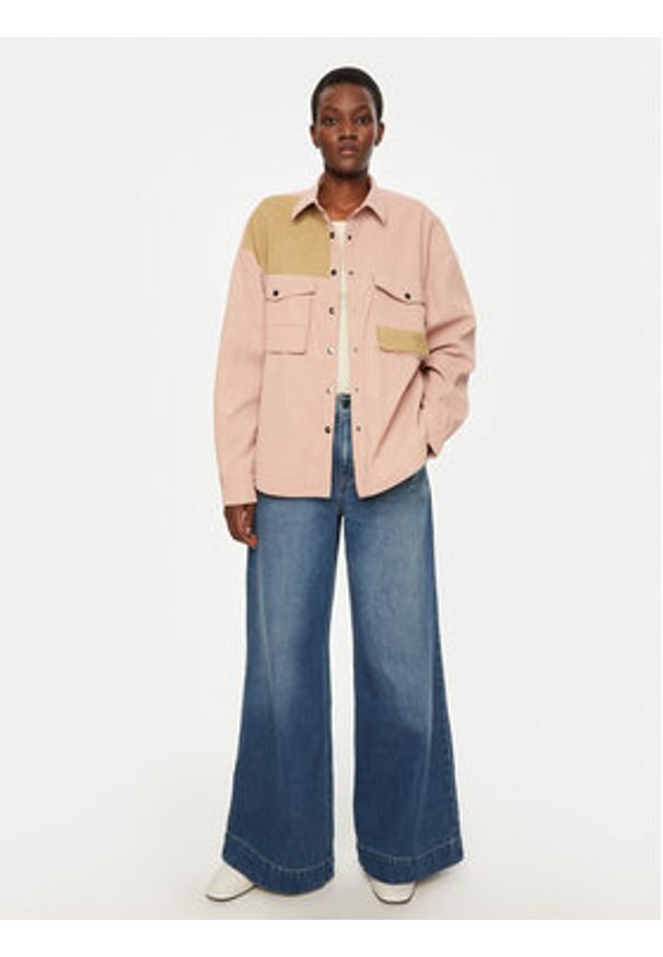 One Teaspoon Koszula Daria 26713B Różowy Regular Fit. Kolor: różowy. Materiał: wiskoza