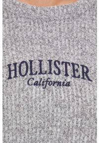 Hollister Co. longsleeve damski kolor szary. Kolor: szary. Długość rękawa: długi rękaw. Długość: długie. Styl: klasyczny #5