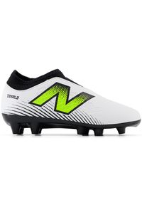 Korki dziecięce New Balance TEKELA V4+ MAGIQUE JNR FG SJT3FH45 – białe. Kolor: biały. Materiał: syntetyk, materiał. Szerokość cholewki: normalna #1