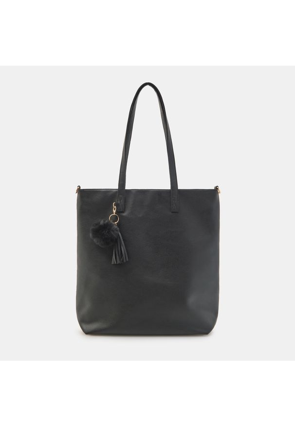 Sinsay - Torba shopper - Czarny. Kolor: czarny