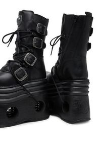 NEW ROCK Botki M-373-C446 Czarny. Kolor: czarny. Materiał: skóra. Styl: rockowy #5