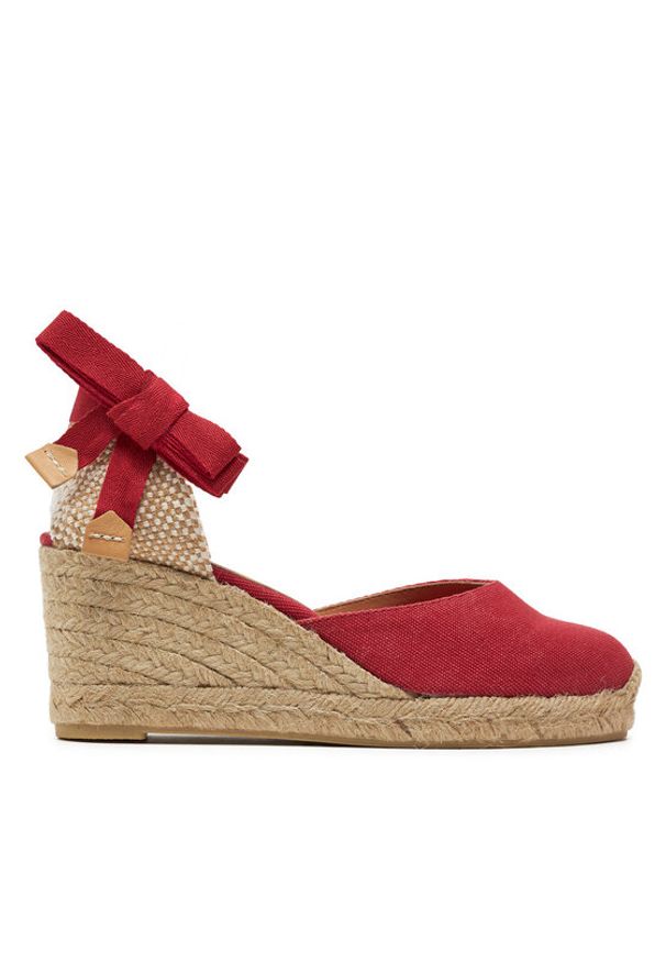 Castañer Espadryle Carina/6/002 021644 Czerwony. Kolor: czerwony. Materiał: materiał