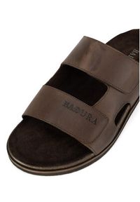 Badura Klapki ACTIVE-44 MI08 Brązowy. Kolor: brązowy. Materiał: nubuk, skóra #4