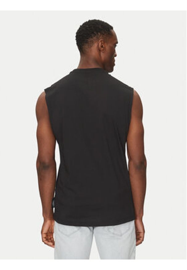 Plein Sport Tank top SAEC MTK8007 STE001N Czarny Regular Fit. Kolor: czarny. Materiał: bawełna. Styl: sportowy