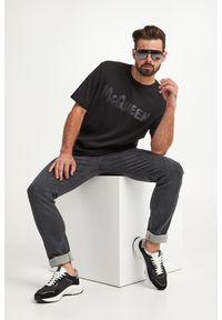 Alexander McQueen - T-shirt męski z siatki ALEXANDER MCQUEEN