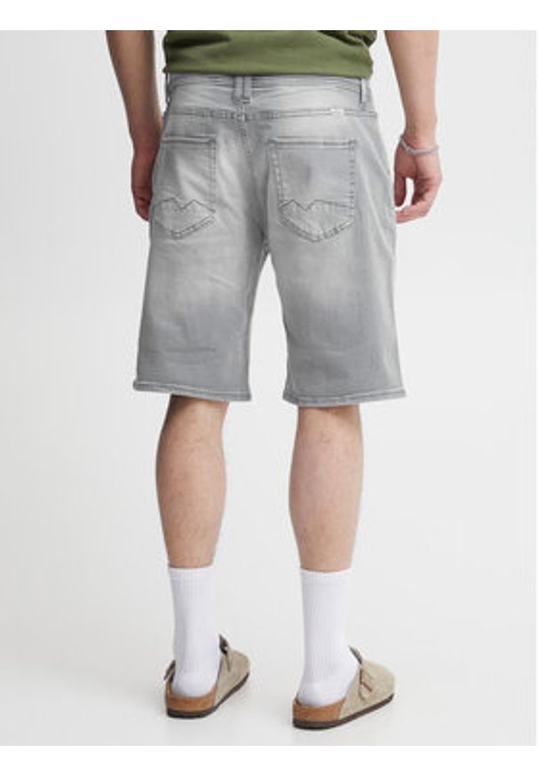 Blend Szorty jeansowe 20713326 Szary Slim Fit. Kolor: szary. Materiał: bawełna