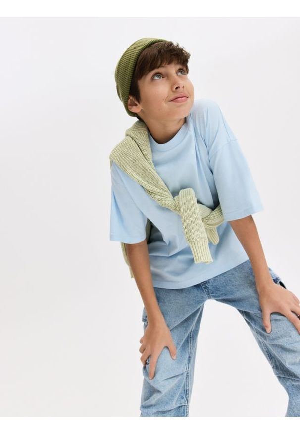 Reserved - Classic denim joggers - niebieski. Kolor: niebieski