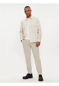 Calvin Klein Koszula K10K111364 Beżowy Boxy Fit. Kolor: beżowy. Materiał: bawełna #2