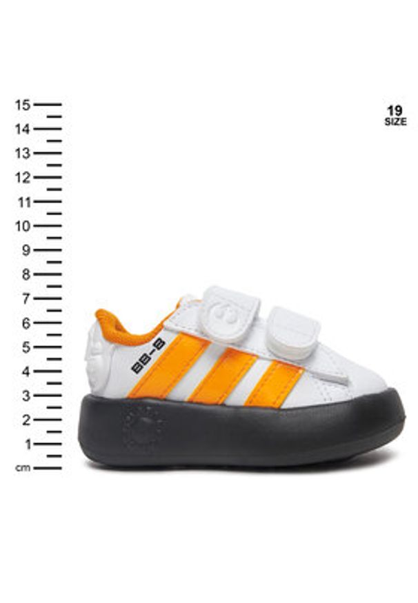 Adidas - adidas Sneakersy Star Wars Grand Court 2.0 IH1140 Biały. Kolor: biały. Materiał: skóra. Wzór: motyw z bajki