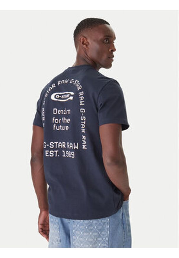G-Star RAW - G-Star Raw T-Shirt Back Gr Arch D26047-C336 Czarny Regular Fit. Kolor: czarny. Materiał: bawełna