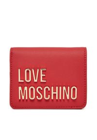 Love Moschino - LOVE MOSCHINO Mały Portfel Damski JC5612PP1LKD0500 Czerwony. Kolor: czerwony. Materiał: skóra