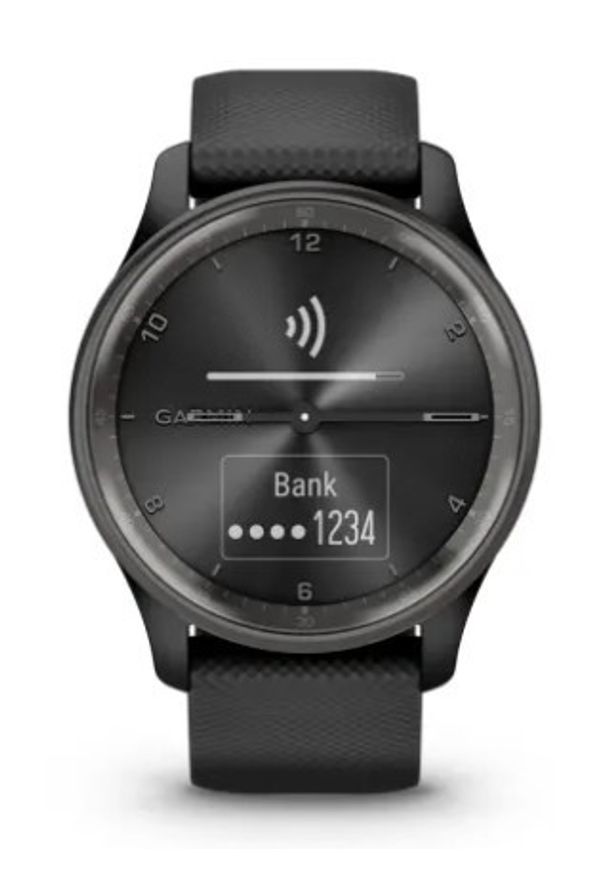 GARMIN - Garmin vivomove Trend (grafitowa ramka / czarna koperta / czarny pasek). Rodzaj zegarka: analogowe. Kolor: szary, wielokolorowy, czarny. Styl: młodzieżowy, klasyczny, retro