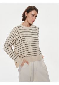 Weekend Max Mara Sweter Natura 2415361181 Beżowy Relaxed Fit. Kolor: beżowy. Materiał: syntetyk