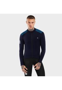 SIROKO - Koszulka rowerowa termoaktywna męska M4 Cubilla. Kolor: niebieski. Materiał: tkanina. Sport: kolarstwo