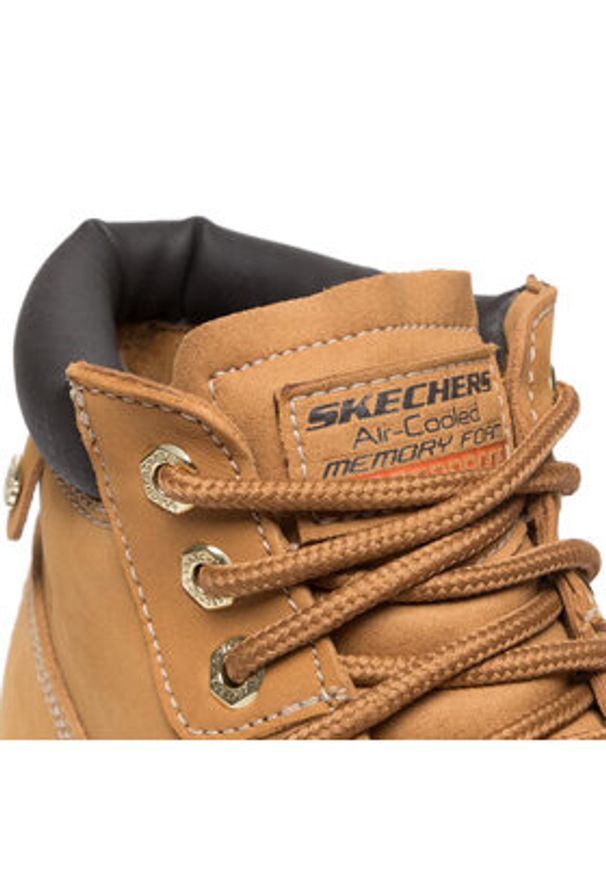 skechers - Skechers Trapery Verdict 4442/WTG Brązowy. Kolor: brązowy. Materiał: nubuk, skóra