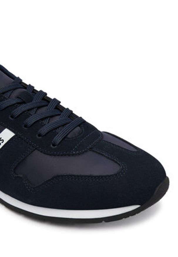 BOSS Sneakersy Levon 50562619 Granatowy. Kolor: niebieski. Materiał: skóra