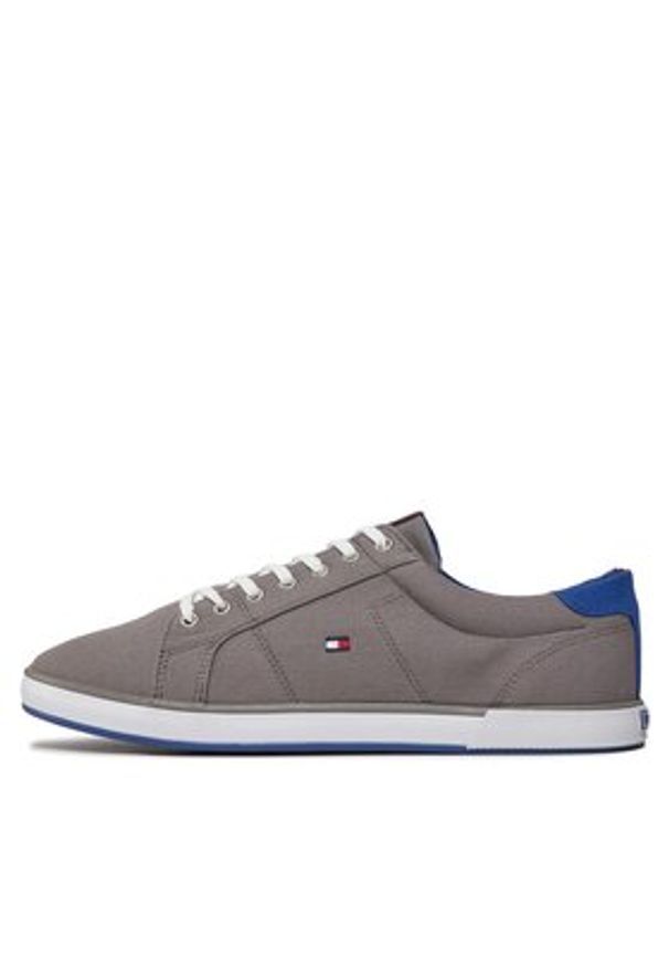TOMMY HILFIGER - Tommy Hilfiger Tenisówki Harlow 1D FM0FM00596 Szary. Kolor: szary. Materiał: materiał