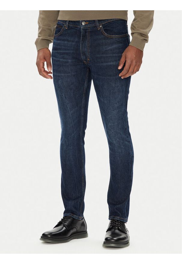 Hugo - HUGO Jeansy HUGO 734 50542696 Granatowy Extra Slim Fit. Kolor: niebieski
