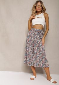 Renee - Czarno-Różowe Spodnie z Szerokimi Nogawkami High Waist z Bawełną Paskiem i Gumką w Talii Drosofia. Okazja: na co dzień. Stan: podwyższony. Kolor: czarny. Materiał: bawełna. Styl: elegancki, casual #4