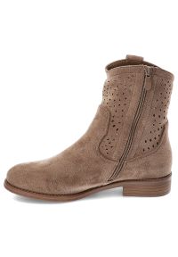 Brązowe Botki S.Barski Modne Obuwie Damskie W Stylu Boho. Okazja: na co dzień. Zapięcie: zamek. Kolor: brązowy. Materiał: materiał. Styl: boho #3