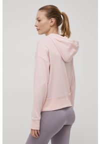 DKNY - Dkny bluza bawełniana DP1T8775 damska kolor różowy z kapturem gładka. Typ kołnierza: kaptur. Kolor: różowy. Materiał: bawełna. Wzór: gładki #5