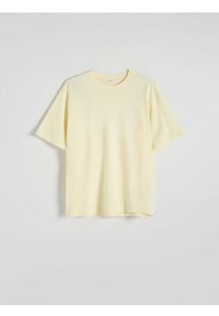 Reserved - T-shirt comfort fit - jasnożółty. Kolor: żółty. Materiał: bawełna, dzianina