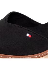 TOMMY HILFIGER - Tommy Hilfiger Espadryle Basic Close Toe Mid Wedge FW0FW04787 Czarny. Kolor: czarny. Materiał: materiał #5