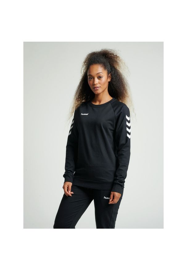 Bluza do piłki ręcznej damska Hummel Go Cotton Sweatshirt Woman. Kolor: czarny. Sport: piłka ręczna