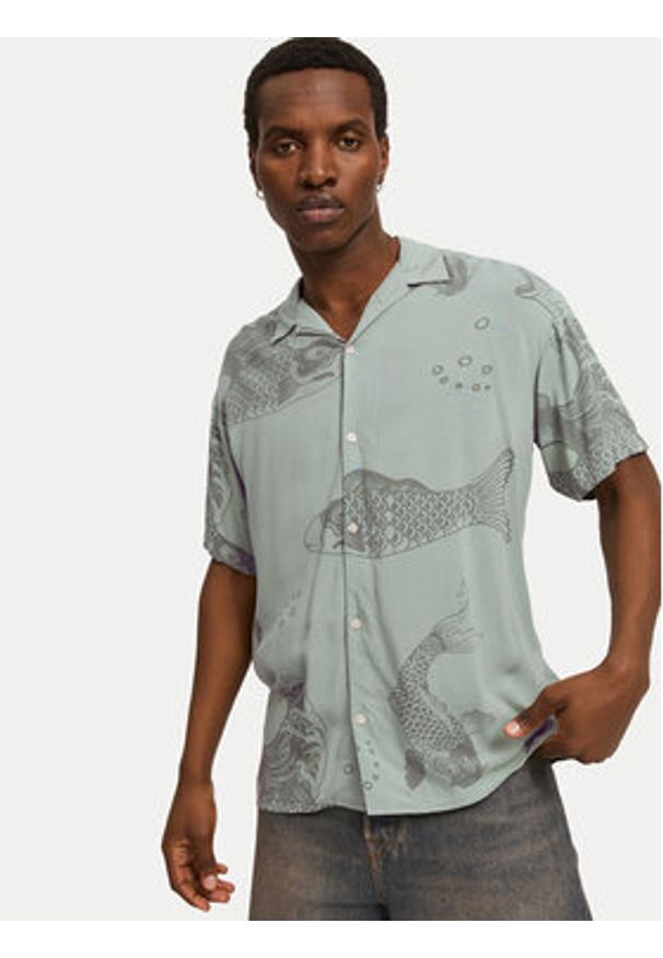 Jack & Jones - Jack&Jones Koszula Jeff 12268465 Zielony Relaxed Fit. Kolor: zielony. Materiał: wiskoza