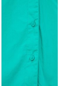 Pieces koszula bawełniana damska kolor zielony regular z kołnierzykiem klasycznym. Okazja: na co dzień. Typ kołnierza: kołnierzyk klasyczny. Kolor: zielony. Materiał: bawełna. Długość rękawa: długi rękaw. Długość: długie. Styl: klasyczny #4