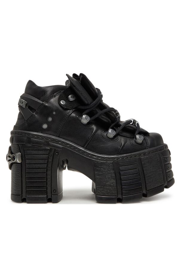 Botki NEW ROCK. Kolor: czarny. Styl: rockowy